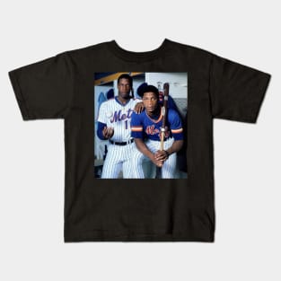 Darryl Strawberry and Dwight Gooden  in New York Mets, 1983 Kids T-Shirt